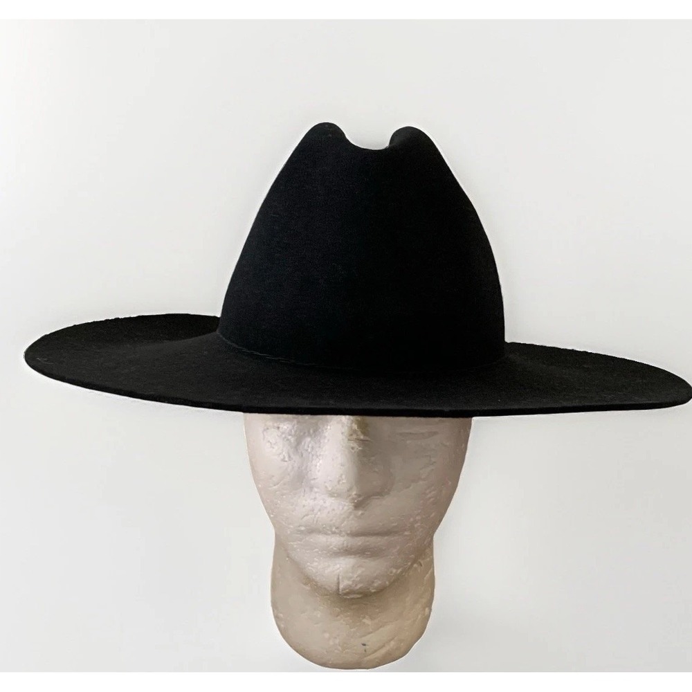 Resistol 4X Beaver George Strait Hill Country Black Cowboy Hat Long Oval 7 1/4